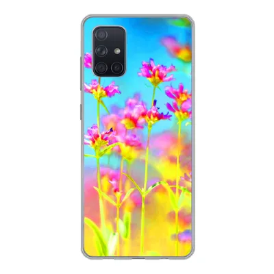 Produktbild von MuchoWow® Handyhülle Schutzhülle Hülle für Samsung Galaxy A51 5G Blumen - Kunst - Psychedelisch Silikon Softcase Handy Hülle - Abbildung