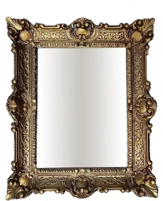 Immagine prodotto di Elzusha - Specchio da parete in stile barocco con cornice dorata anticata, 56 x 46 cm