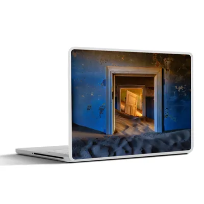 Produktbild von MuchoWow® Laptop Aufkleber Sticker Cover Sand - Blau - Tür - Architektur 31x22.5 cm - Laptop-Deko