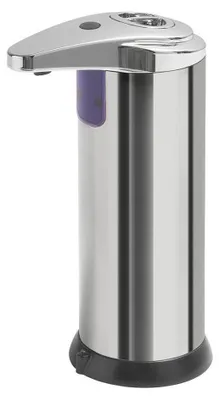 Productafbeelding van Aqualine zeepdispenser, contactloos, 240 ml, 74x184x113 mm, gepolijst roestvrij staal