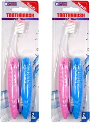 Produktbild von Reise-Zahnbürstenset, Mittel, 2er Pack