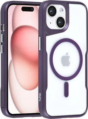 Immagine prodotto di Custodia posteriore TUNIQ per iPhone 15 - Silicone Magsafe - Viola