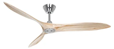 Immagine prodotto di Ventilatore da soffitto a risparmio energetico con telecomando Eco Airscrew 152 cm Cromo / Legno