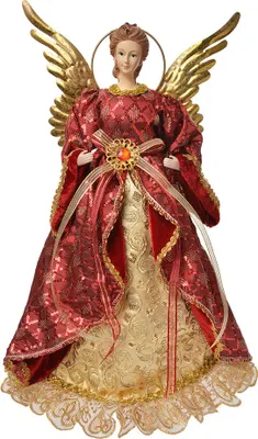 Immagine prodotto di Angelo decorativo natalizio Clayre & Eef 40 cm rosso tessuto