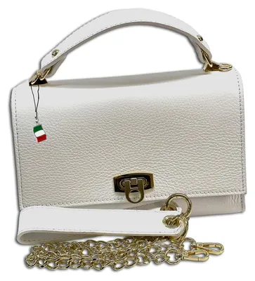 Produktbild von Florence Leder Tasche Damen Handtasche weiß 8x23x15cm OTF854W1