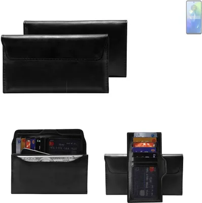 Produktbild von K-S-Trade Handy Hülle kompatibel mit Motorola G04s Schutz Hülle Tasche Schutz Case Handytasche Kunstleder schwarz, 1x