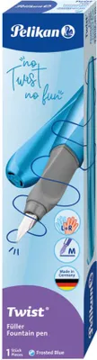 Image de Stylo Plume Pelikan Twist P457 M Frosted blue +1GTP Boîte pliante