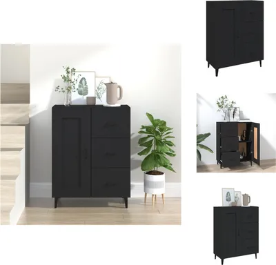 Produktbild von vidaXL Sideboard Schwarz 69,5x34x90 cm Holzwerkstoff -  Sideboards