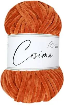 Produktbild von Rellana Cosima Chenillegarn 100 g/120m 100% Polyacryl weiche Babywolle 41 cognac