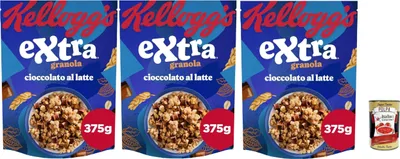 Produktbild von Cereali Extra "Cioccolato al latte" | Probieren Sie Vollmilchschokolade| breakfast Cereals, Müsli mit knusprigem Hafer | 3x 375g + Italian Gourmet polpa 400g
