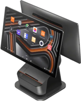 Immagine prodotto di SUNMI T3 PRO MAX, NFC, 39,6 cm (15,6''), Full HD, USB, USB-C, BT (BLE), Ethernet, WLAN, nero, sistema POS arancione, diagonale dello schermo: 39,6 cm (15,6''), touchscreen, risoluzione: 1920x1080 pixel, larghezza supporto (max): 80 mm, velocità (max): 250 mm/sec, slot micro SD, altoparlante, lettore di impronte digitali, fotocamera frontale (8MP), stampante di ricevute integrata, luminosità 400cd, connessione: USB (tipo A, 4x), USB-C, Bluetooth (BLE, classe 5.2), Ethernet, WLAN (802.11ax), connessione casse