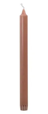 Zdjęcie produktu dla Świece stearynowe w rustykalnym stylu, kolor terakota, średnica 2,2 cm, wysokość 28 cm, zestaw 15 sztuk