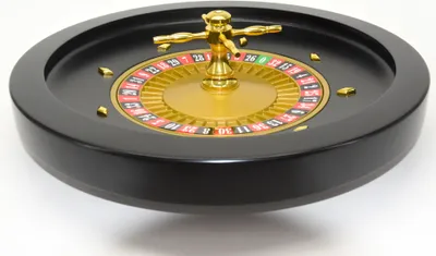 Produktbild von HOT Games Roulette Spiel 36 cm schwarz MDF Holz mit Metallschüssel