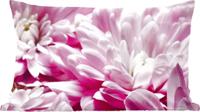 Produktbild von MuchoWow® Zierkissen Sofakissen Wohnzimmer Dekokissen 60x40 cm Blumen - Rosa - Natur - Kopfkissen - Polster mit Foto