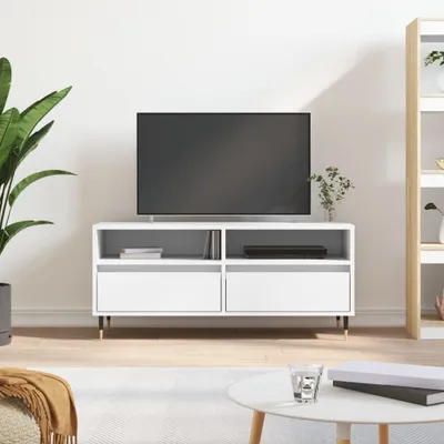 Produktbild von "2026 Promotion" TV-Schrank - TV-Lowboard - Weiß 100x34,5x44,5 cm Holzwerkstoff - TV-Regal CC29629