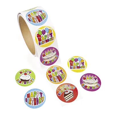 Produktbild von Happy Birthday Aufkleber Sticker 100 Stück