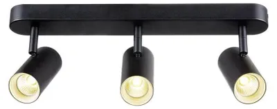 Image de SLV NOBLO, Applique et plafonnier apparent, triple, rond, 3000K, 19W, PHASE, 32°, noir 1008714
