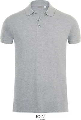 Produktbild von SOLs 01708 | Herren Phoenix Polo / Gekämmte, ringgesponnene Baumwolle - Farbe: Grey Melange - Größe: XXL