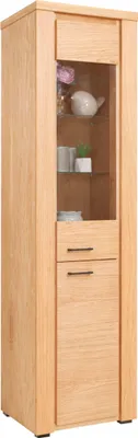 Produktbild von Vitrine Buche Kommode Holz Single Vitrinen Glasschrank Schränke Schrank Möbel