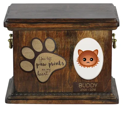 Obrázok produktu pre Laperm - urna na popol mačky, personalizovaná urna s gravírovaním, pamätná krabička na popol mačky značky Art-Dog