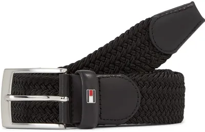Obrázek produktu pro Pánský pásek Tommy Hilfiger, model New Adan, šířka 3,5 cm, látkový pásek, černý (Black)