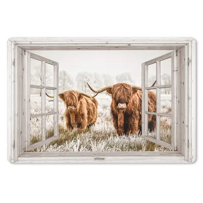Produktbild von MuchoWow® Schreibtischunterlage Durchblick - Schottische Highlander - Tiere 60x40 cm - XXL Mauspad - Großes Mauspad