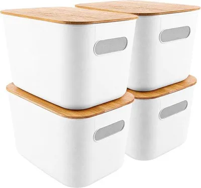 Produktbild von Famanu Aufbewahrungsboxen mit Deckel - Praktische Stapelbare Aufbewahrungslösungen