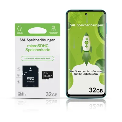 Produktbild von microSD Speicherkarte S&L für Xiaomi Redmi Note 9 Pro - Speicherkapazität: 32 GB