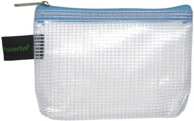 Produktbild von FolderSys Reißverschlussbeutel transparent/hellblau 0,20 cm, 1 St.