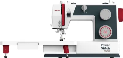 A studio shot of a VERITAS Power Stitch 32 Titan mechanical sewing machine against a white background.