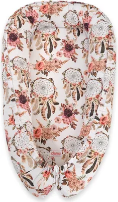 Produktbild von Bobono Babybett Kokon Premium Naturfaser Blumen 95x55 cm