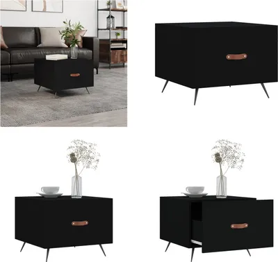 Produktbild von vidaXL Couchtisch Schwarz 50x50x40 cm Holzwerkstoff - Couchtisch - Couchtische - Beistelltisch - Beistelltische