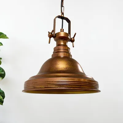 Produktbild von Vintage Lampe Ulmete aus Metall in Kupfer, dimmbar, E27 Fassung, 120 cm Kabellänge