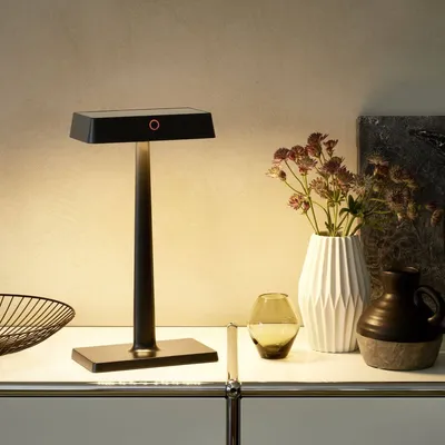 Produktbild von SIGOR Nucharge Akku-Tischleuchte schwarz 2,5W 2700K IP54 Ra85 dimmbar
