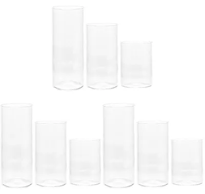 Productafbeelding van Solidchoice - Glazen Cilindervazen Set van 9
