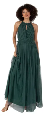 Produktbild von Anaya mit Liebe – Damenmaxikleid, ärmellos, mit Halstiefe und Rüschen, Empire-Schnitt