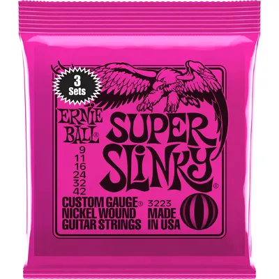 Produktbild von Ernie Ball Super Slinky, Banjo, Stahl, Elektro, 6 Stück(e)