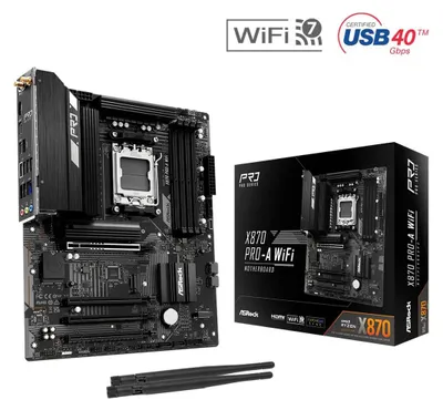 Produktbild von ASRock X870 Pro-A WiFi AM5 ATX HDMI/USB-C DDR5 retail