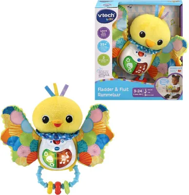Produktbild von VTech Baby Fladder & Fluit Rammelaar, 0,25 Jahr(e), Mit Ton, Sprachfunktion, AAA, Kunststoff, Mehrfarbig
