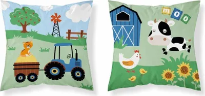 Produktbild von Kissenbezug, Kissenbezug aus Baumwolle, für Kinder 40x40 psba39a Bauernhof