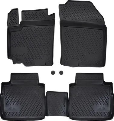 Produktbild von J&J AUTOMOTIVE | 3D Design Gummimatten Gummifußmatten Für Suzuki SX4 2013-2021, Schwarz, Anti-Rutsch, Ohne Geruch, mit Tunnel, Allwetter, 3cm Hoher Rand