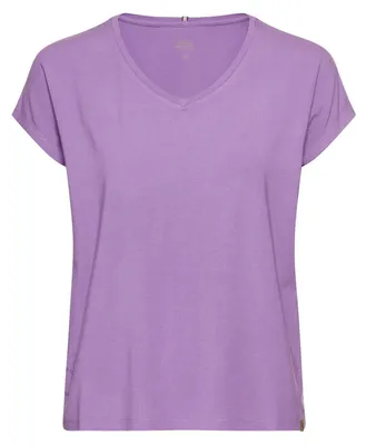 Produktbild von camel active Damen T-Shirt aus elastischer Viskose Lila, Womenswear-M