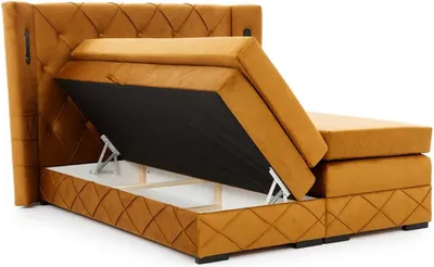 Produktbild von Braunes Exklusives Chesterfield Bett Polster Nachttische Designer Möbel