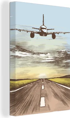 Obrázok produktu pre OneMillionCanvasses® - Plátno na stenu - 90x140 cm, Aeroplanes - Sky - Sun, nástenné umenie - dekorácie na stenu - dekorácie na stenu - spálňa