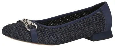 Produktbild von CAPRICE Damen Ballerinas Bast Elegant, Blau (Ocean Comb), 37 EU