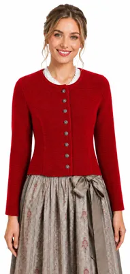 Produktbild von Isar-Trachten Damen Strickjacke "Saskia" 57102 | Rot Größe: 50