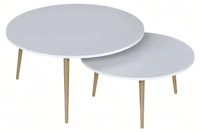 Immagine prodotto di Tavolini in legno bianco dallo stile moderno ed elegante