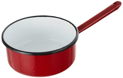 Image de Casserole en émail PROMO16cm - rouge