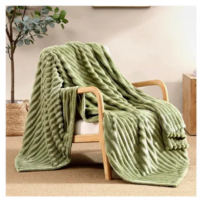 Produktbild von Überwurfdecke für Couch, Bett, Sofa, 127 x 152 cm, salbeigrün, leicht und atmungsaktiv