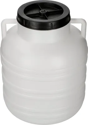 Immagine prodotto di Botte a collo largo Botte per mangimi Botte per crauti da 20 litri Botte per la pioggia in plastica Botte per bagagli bianca